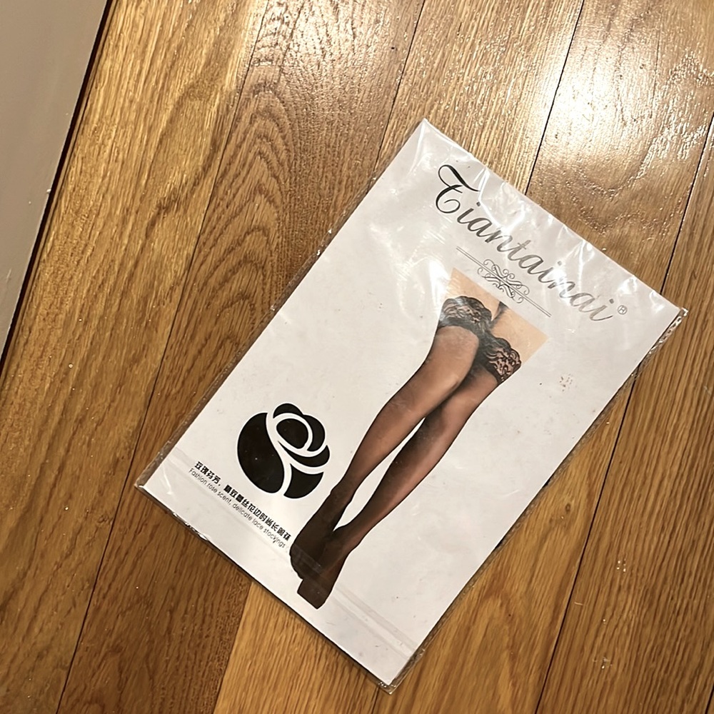 Sexy socks leggings black with laces